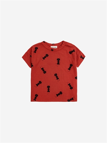 Bobo Choses Baby Ant All Over T-shirt Burgundy Red